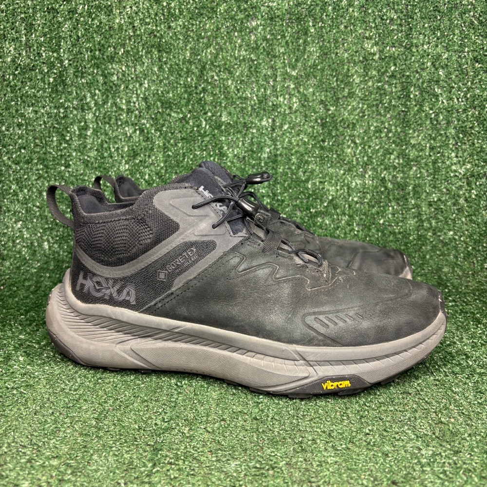 Hoka Transport Chukka GTX Gore-Tex Vibram Hiking Sneaker Boot Black Mens 11.5 D